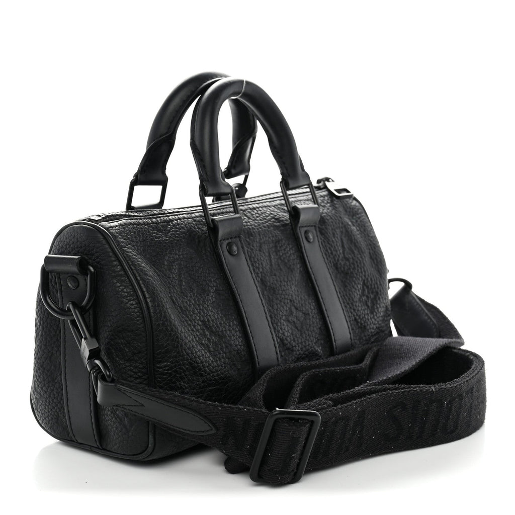 Monogram Taurillon Keepall Bandouliere 25 Black