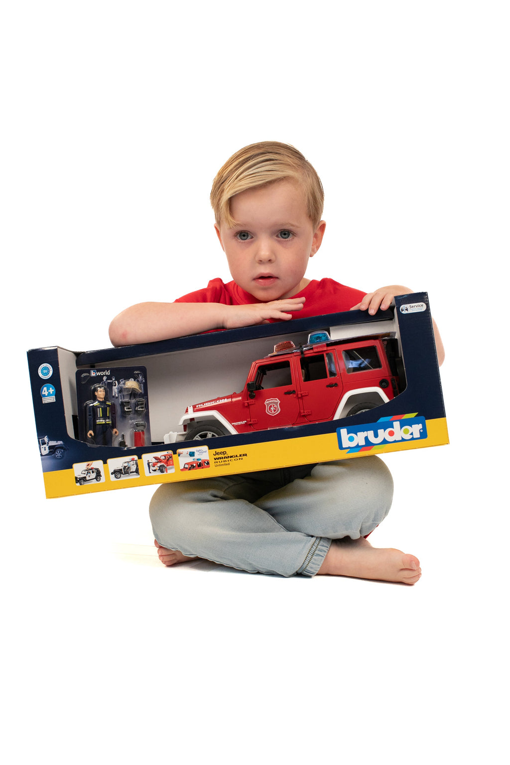 Bruder 02528 Jeep Wrangler Unlimited Rubicon Fire Service with Firefighter 20.12.8