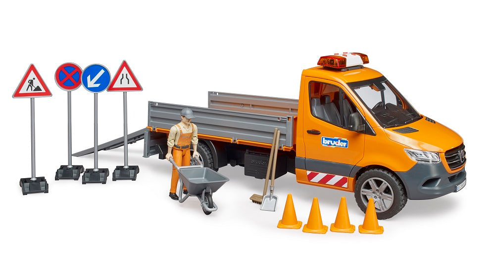 Bruder 02677 Mercedes-Benz Sprinter Municipal with Light & Sound Module, Driver and Accessories 20.12.8