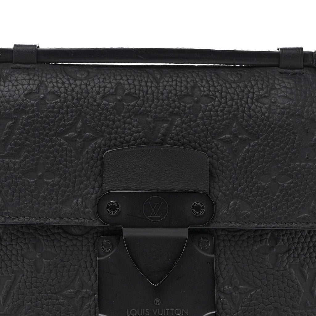 Taurillon Monogram S Lock Sling Bag Black
