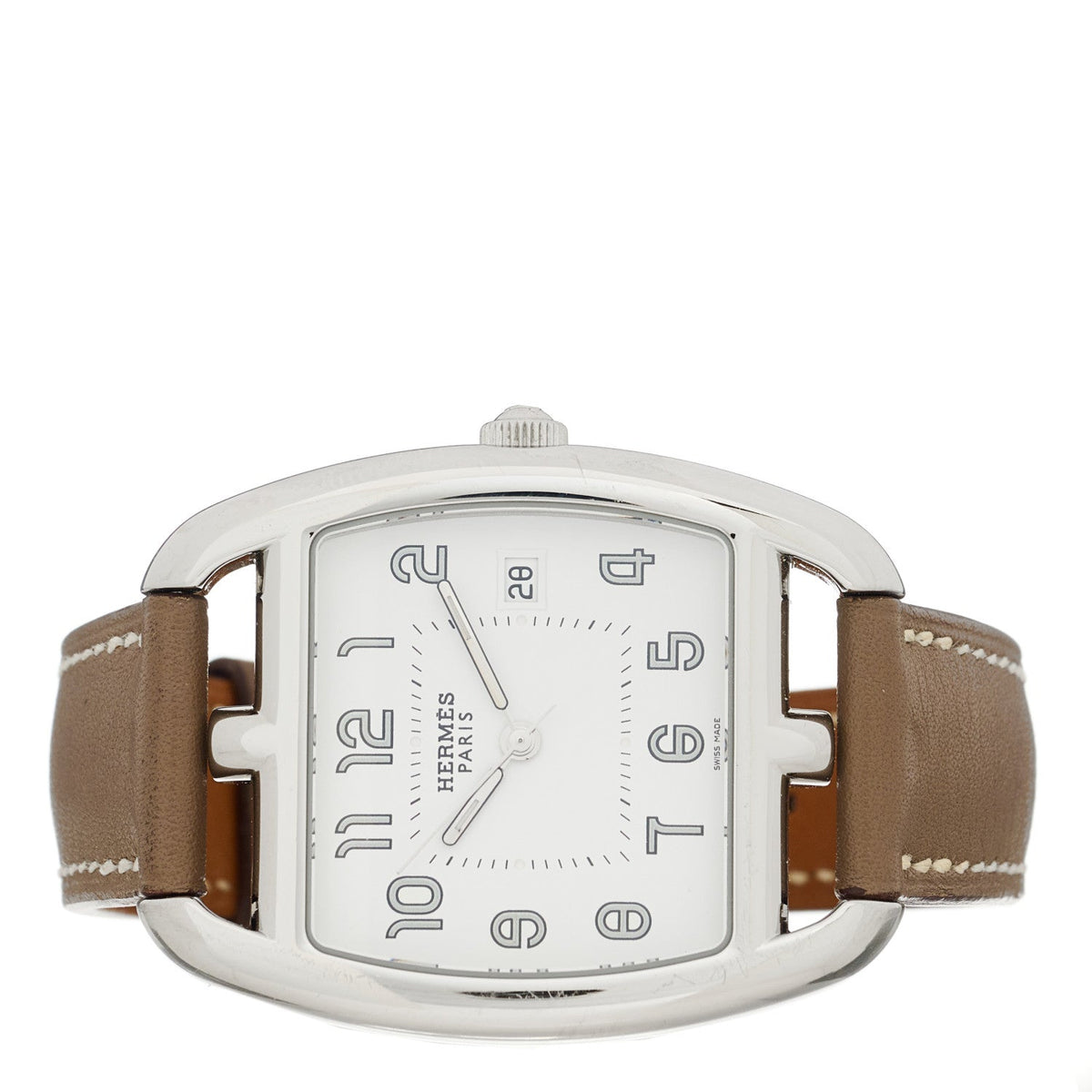 Stainless Steel Swift 33mm Cape Cod Tonneau Quartz Watch Etoupe