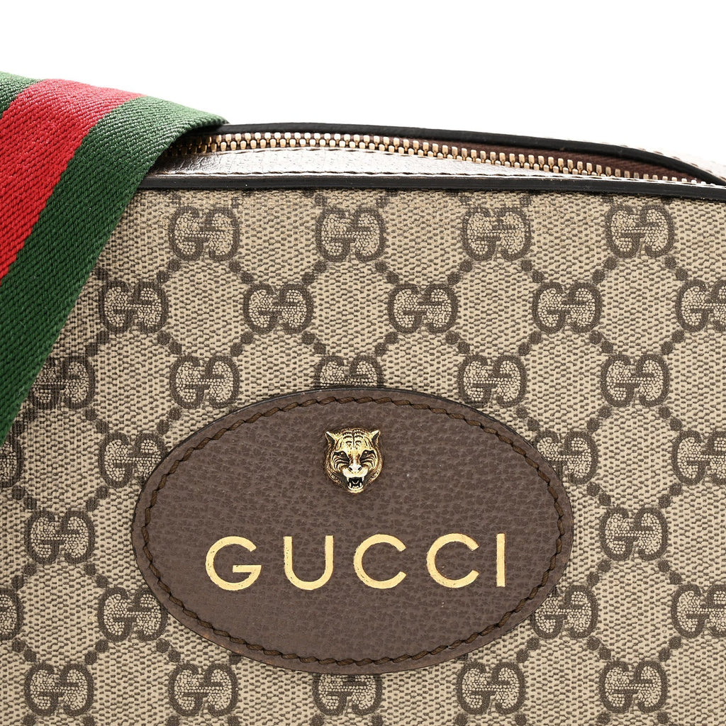 GG Supreme Monogram Web Neo Vintage Shoulder Bag Beige New Acero Crop