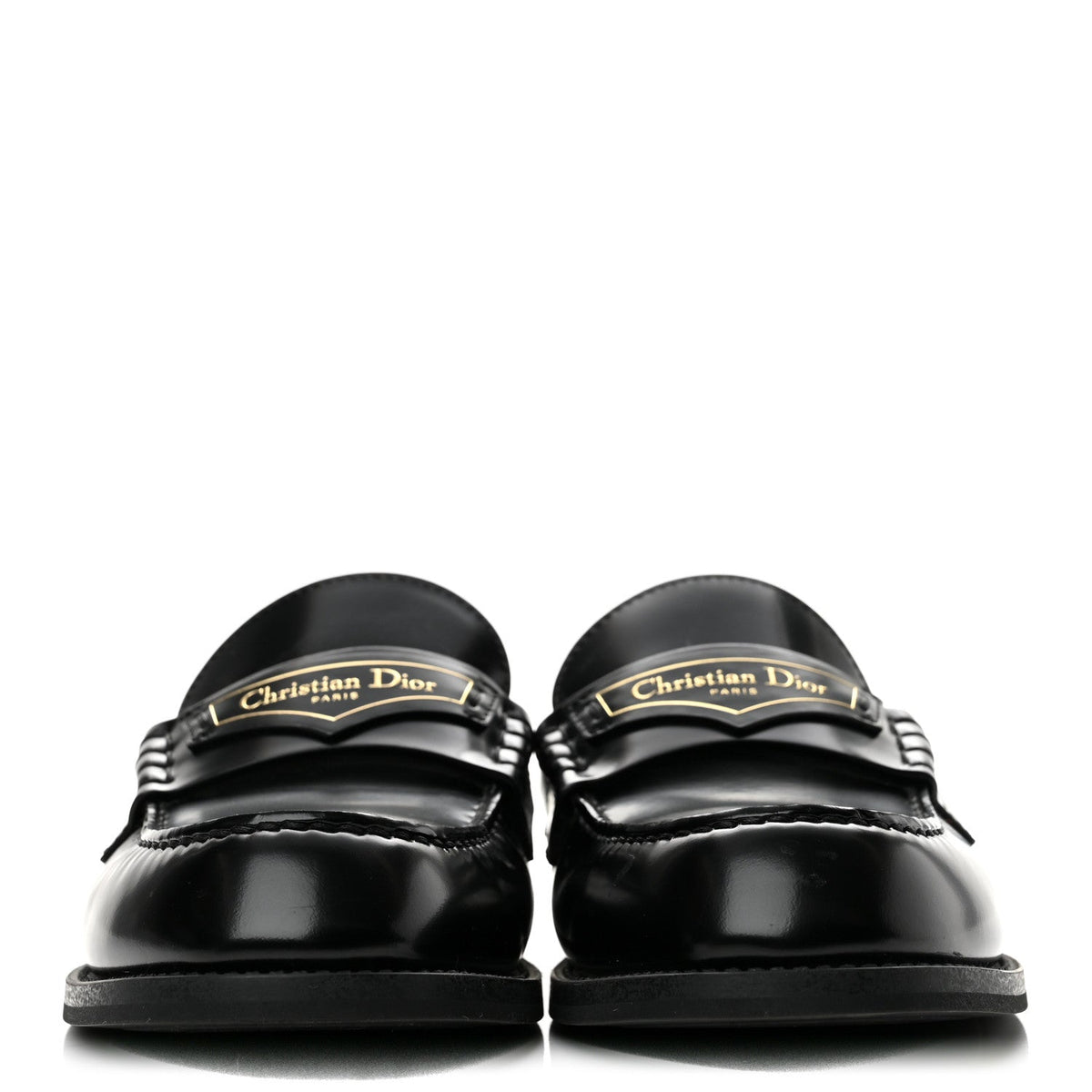 Brushed Calfskin Boy Loafer Mule 38 Black