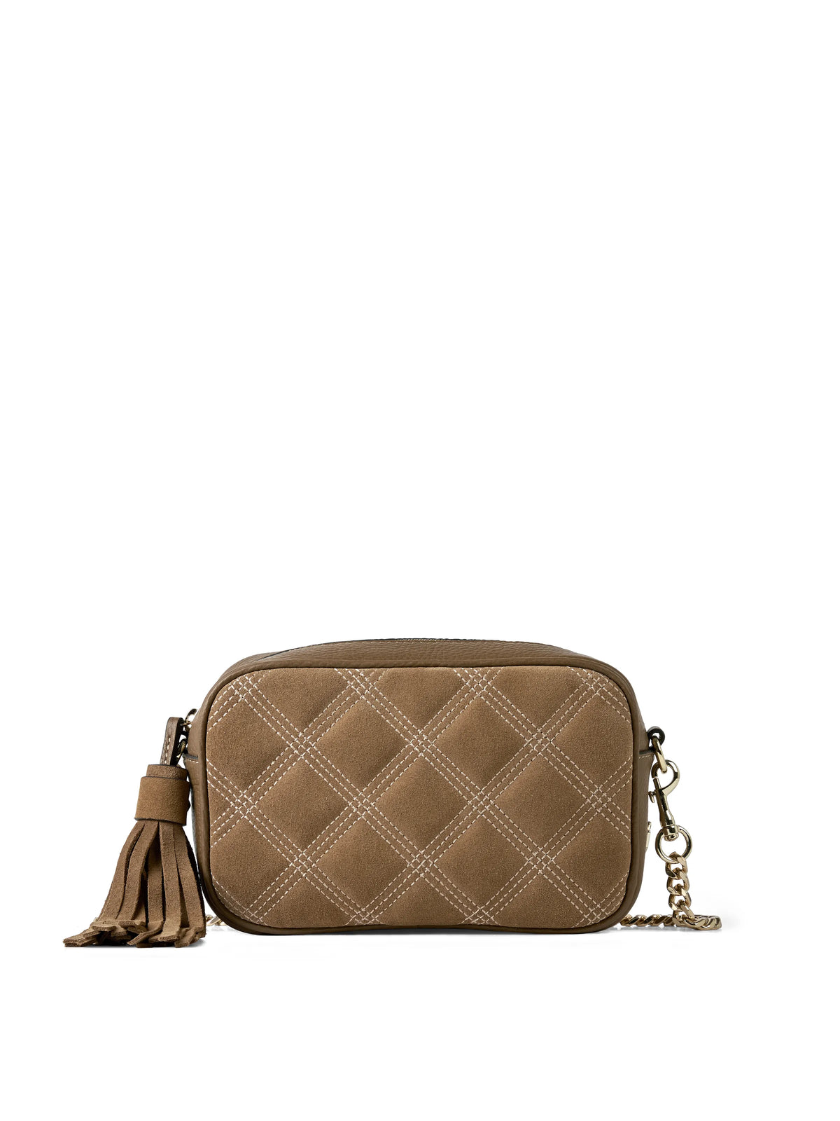 Farnham - Quilted Tan Suede