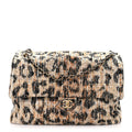 Tweed Mixed Fibers Leopard Print Souplissimo Maxi Flap Brown Black White