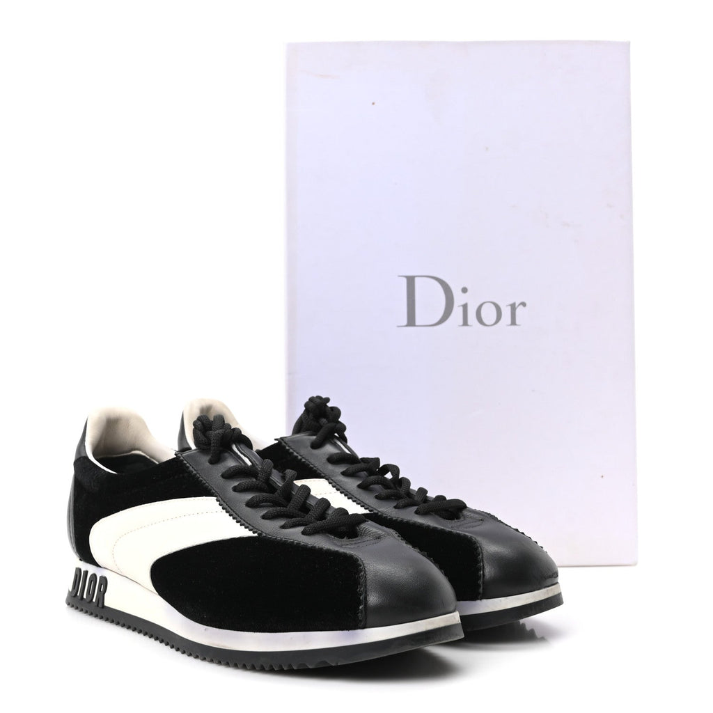 Velvet Mix Diorun Sneakers 38.5 Black Off White