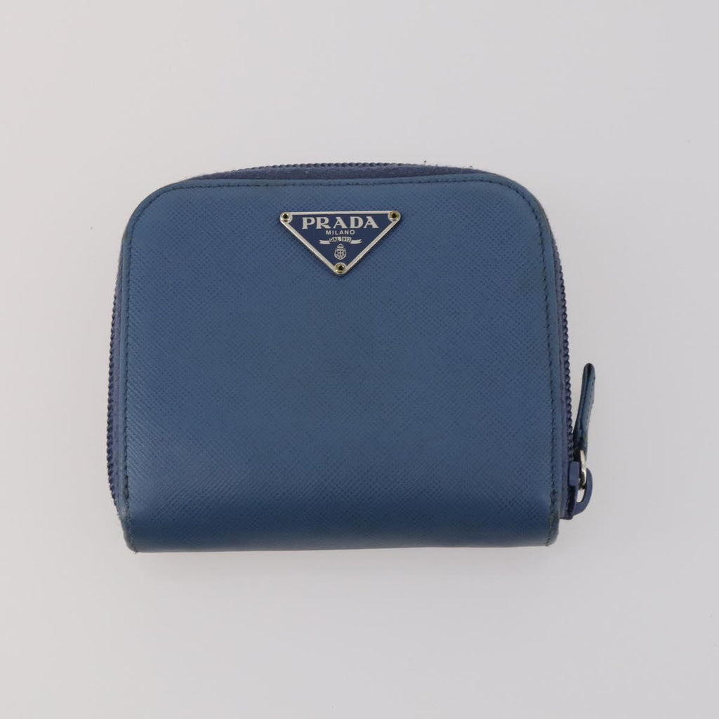 PRADA Pouch Nylon Leather 4 Set Blue Black Brown Auth 190016