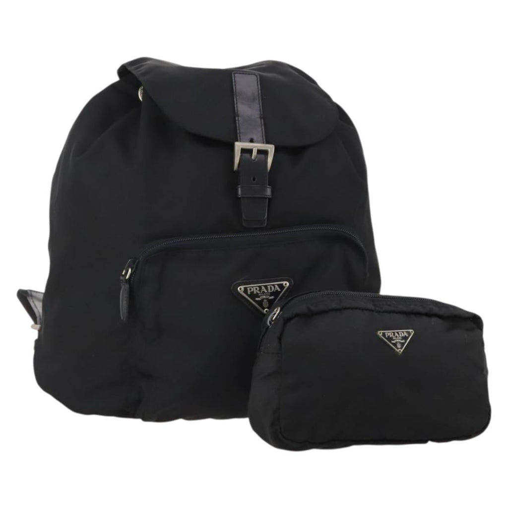 PRADA Pouch Nylon 2 Set Black Auth 196167