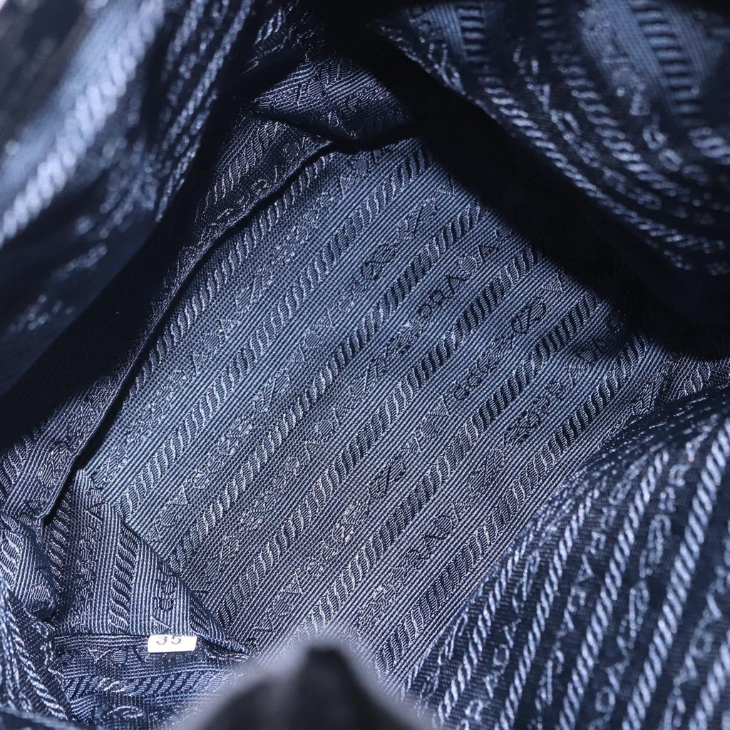 PRADA Backpack Nylon Black Silver Auth 199882A