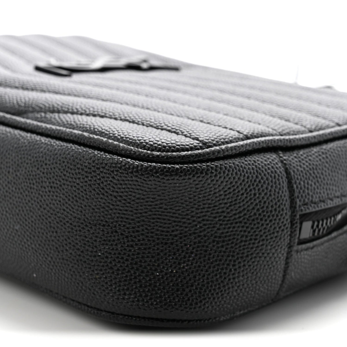 Grain De Poudre Matelasse Monochrome Monogram Mini Lou Camera Bag Black