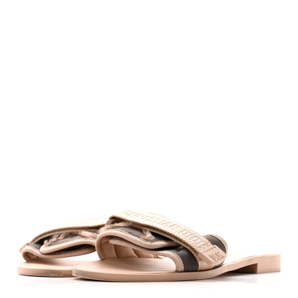 Canvas Nylon Camouflage Dior(e)volution Mule Slide Sandals 41 Nude