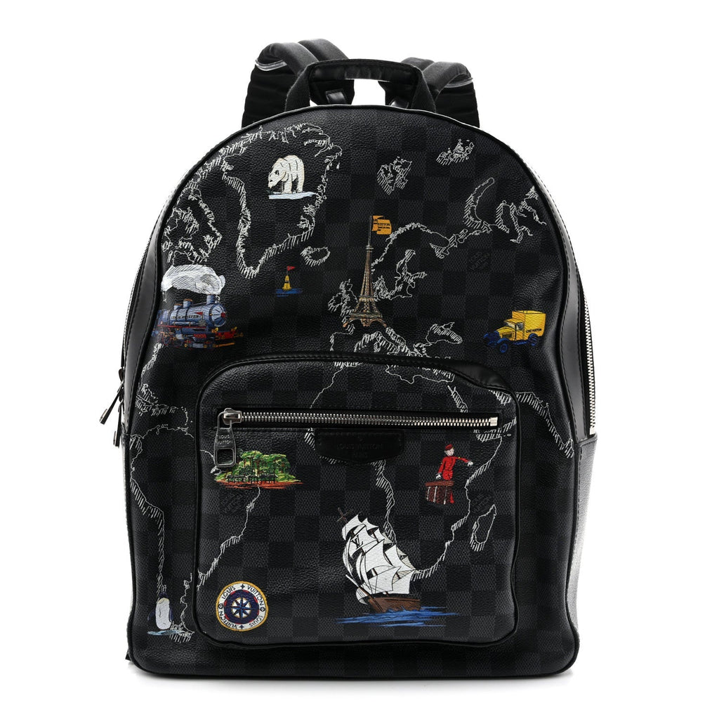 Damier Graphite World Map Josh Backpack