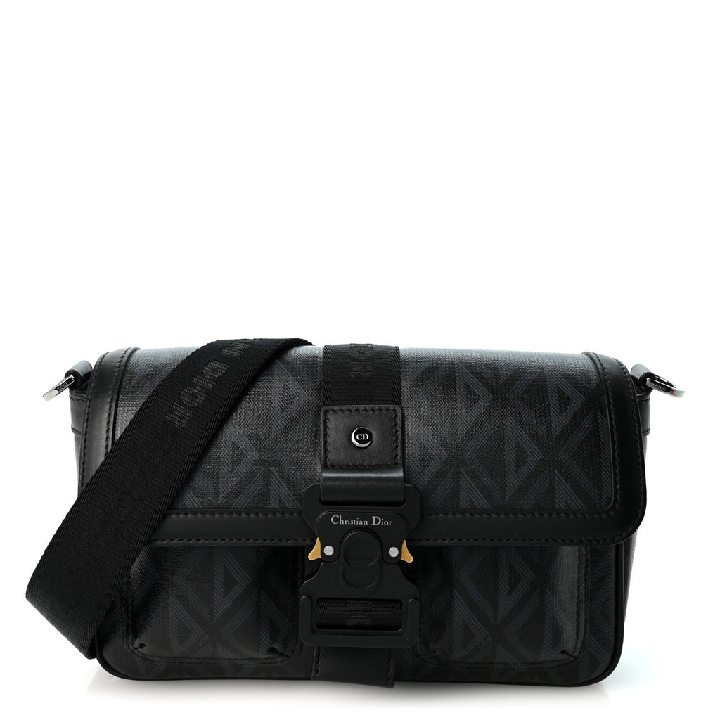 Coated Canvas CD Diamond Hit The Road Bag Black