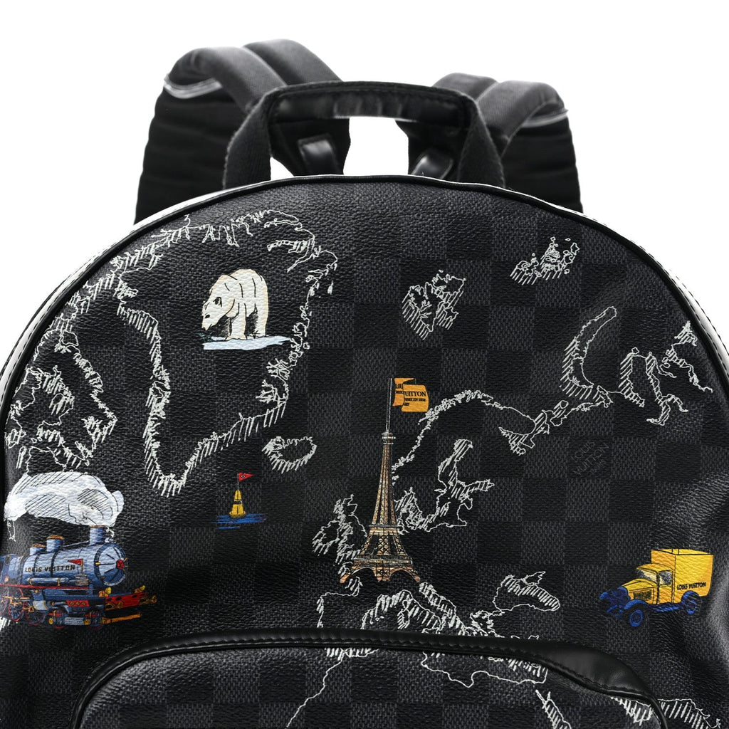 Damier Graphite World Map Josh Backpack