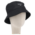 PRADA Bucket Hat Nylon Black Silver Auth 200831V