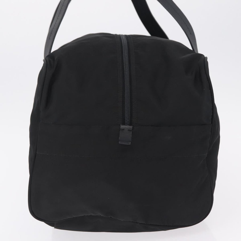 PRADA Hand Bag Nylon Black Silver Auth 201394A