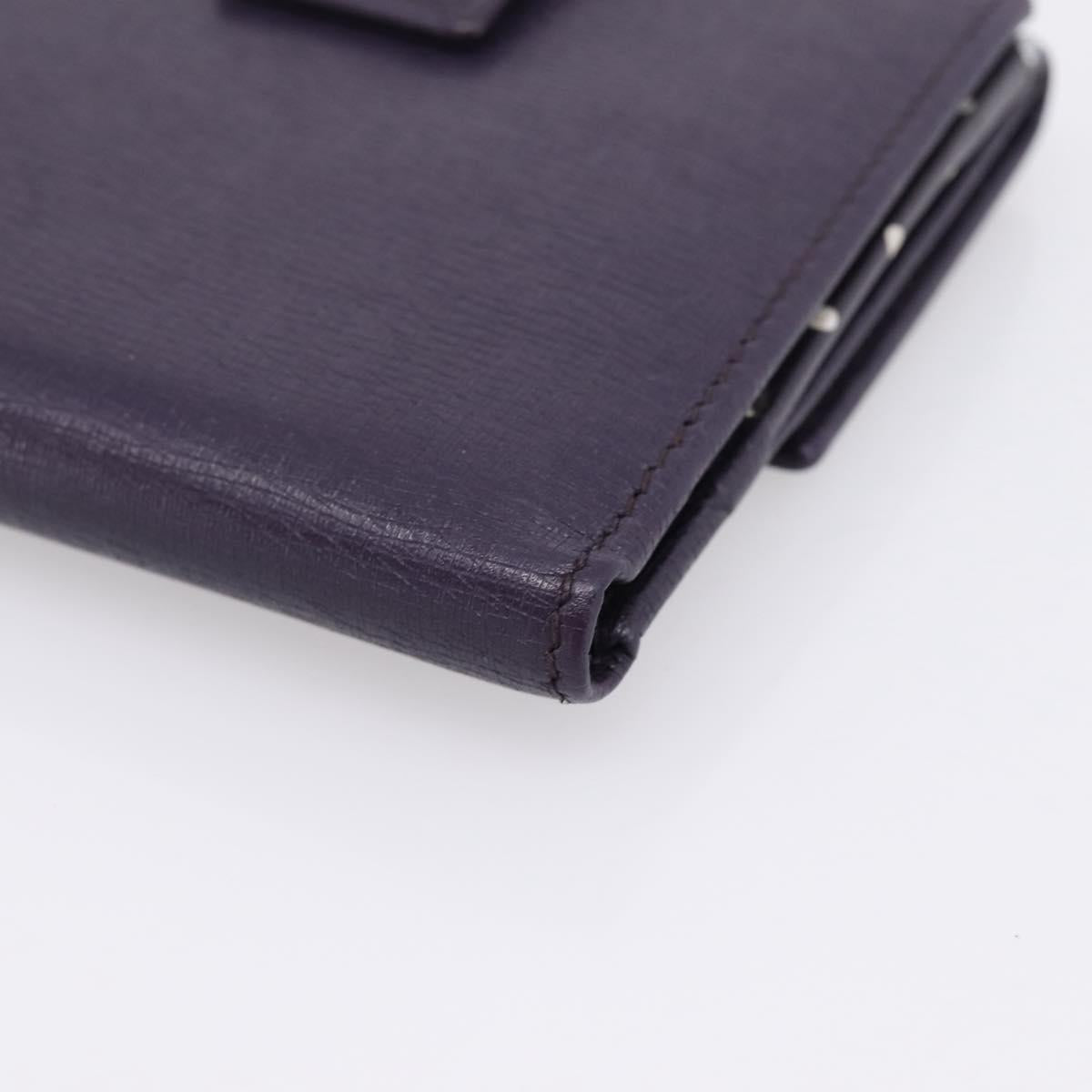GUCCI Bifold Wallet Leather Navy Gold Beige 309704 Auth 201573V