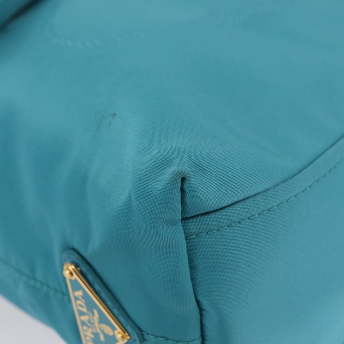 PRADA Hand Bag 2way Green Gold Auth 202518A