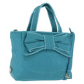 PRADA Hand Bag 2way Green Gold Auth 202518A