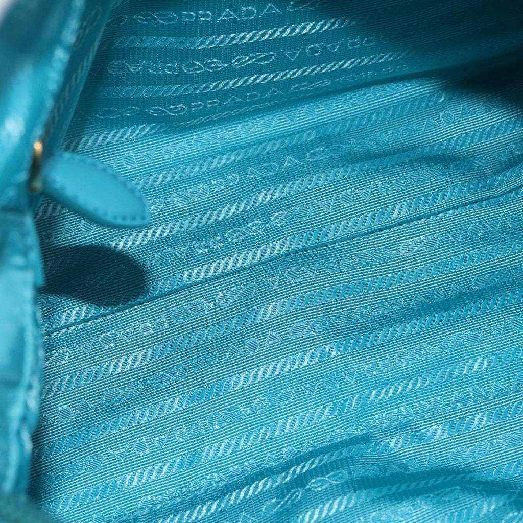 PRADA Hand Bag 2way Green Gold Auth 202518A