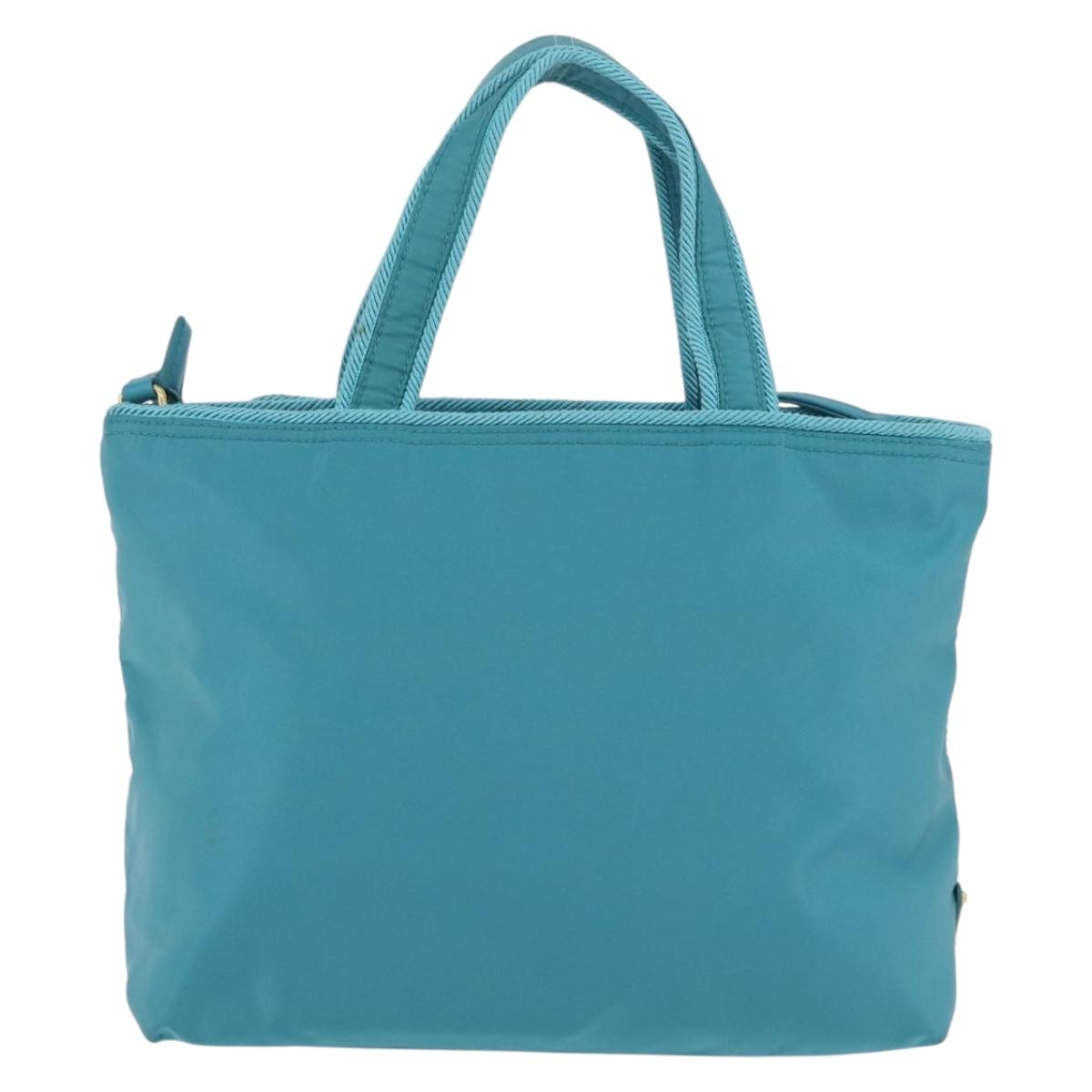 PRADA Hand Bag 2way Green Gold Auth 202518A