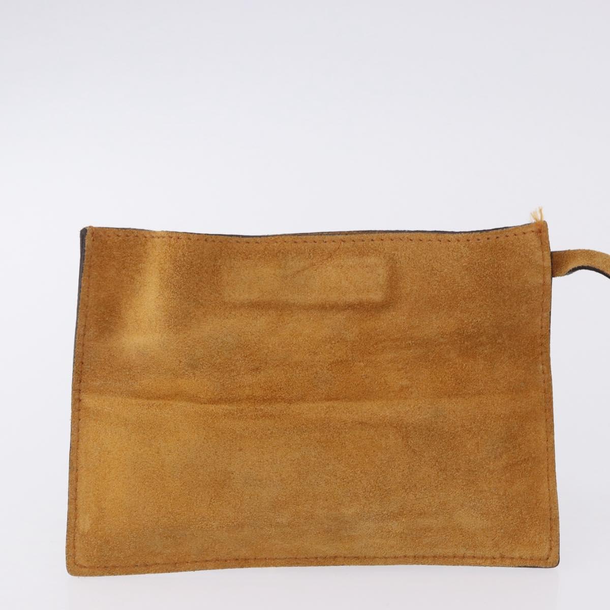 PRADA Hand Bag Suede Beige Auth 202880