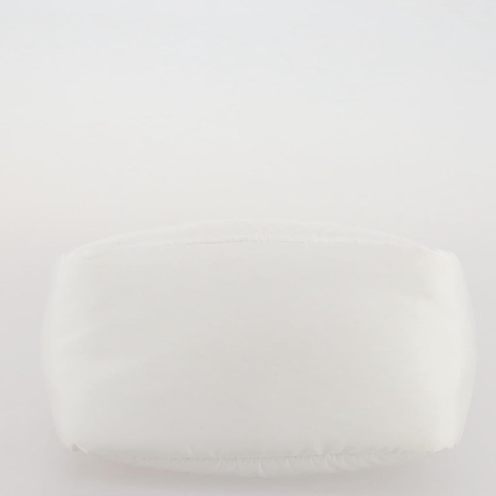 PRADA Hand Bag Nylon White Auth 204869A