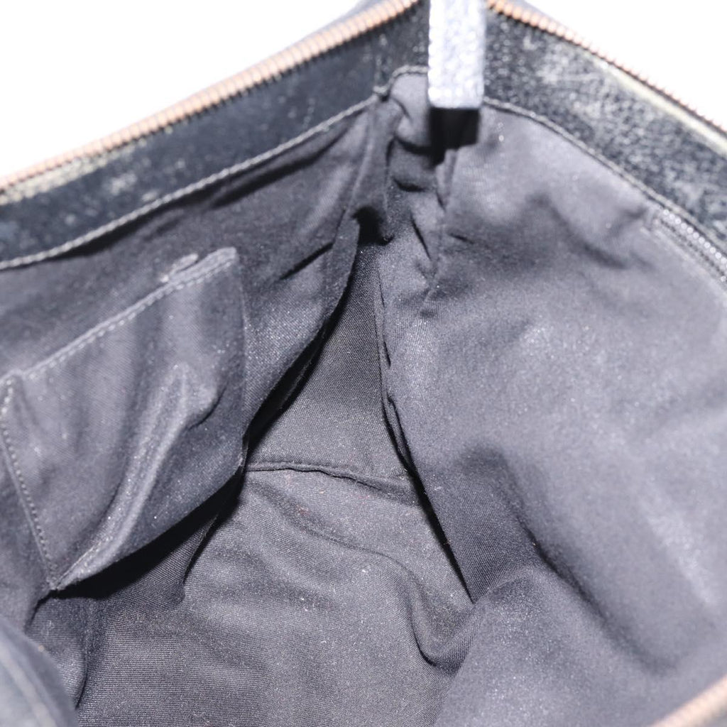 GUCCI GG Canvas Shoulder Bag Black Silver 110054 Auth 205037