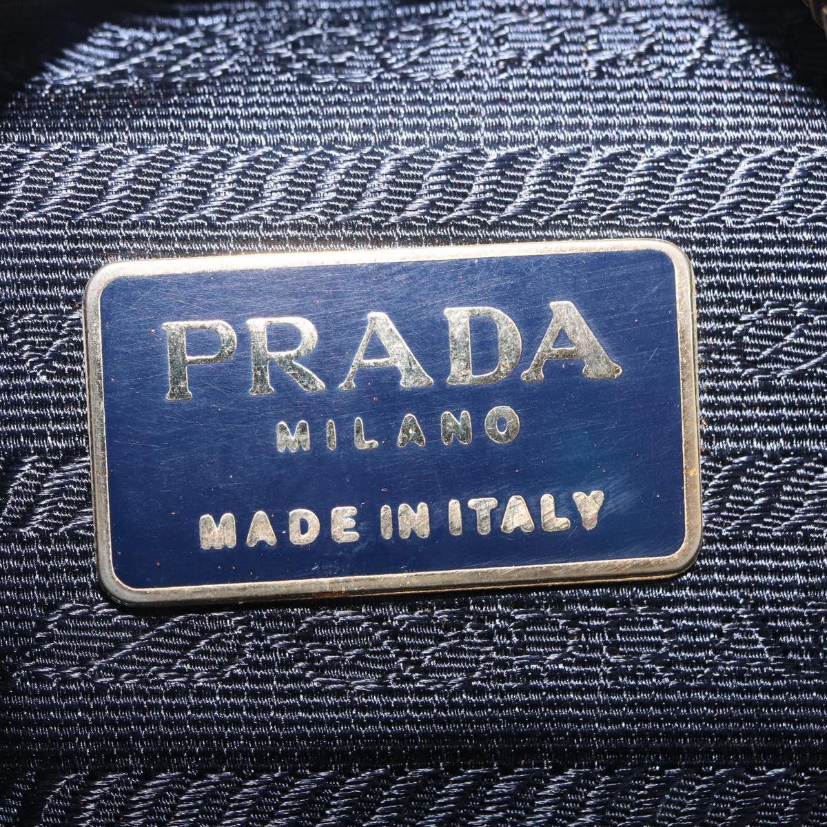 PRADA Waist bag Nylon Navy Gold Auth 205227