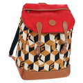GUCCI Interlocking G Medium Backpack Nylon Brown Silver 696013 Auth 205808A