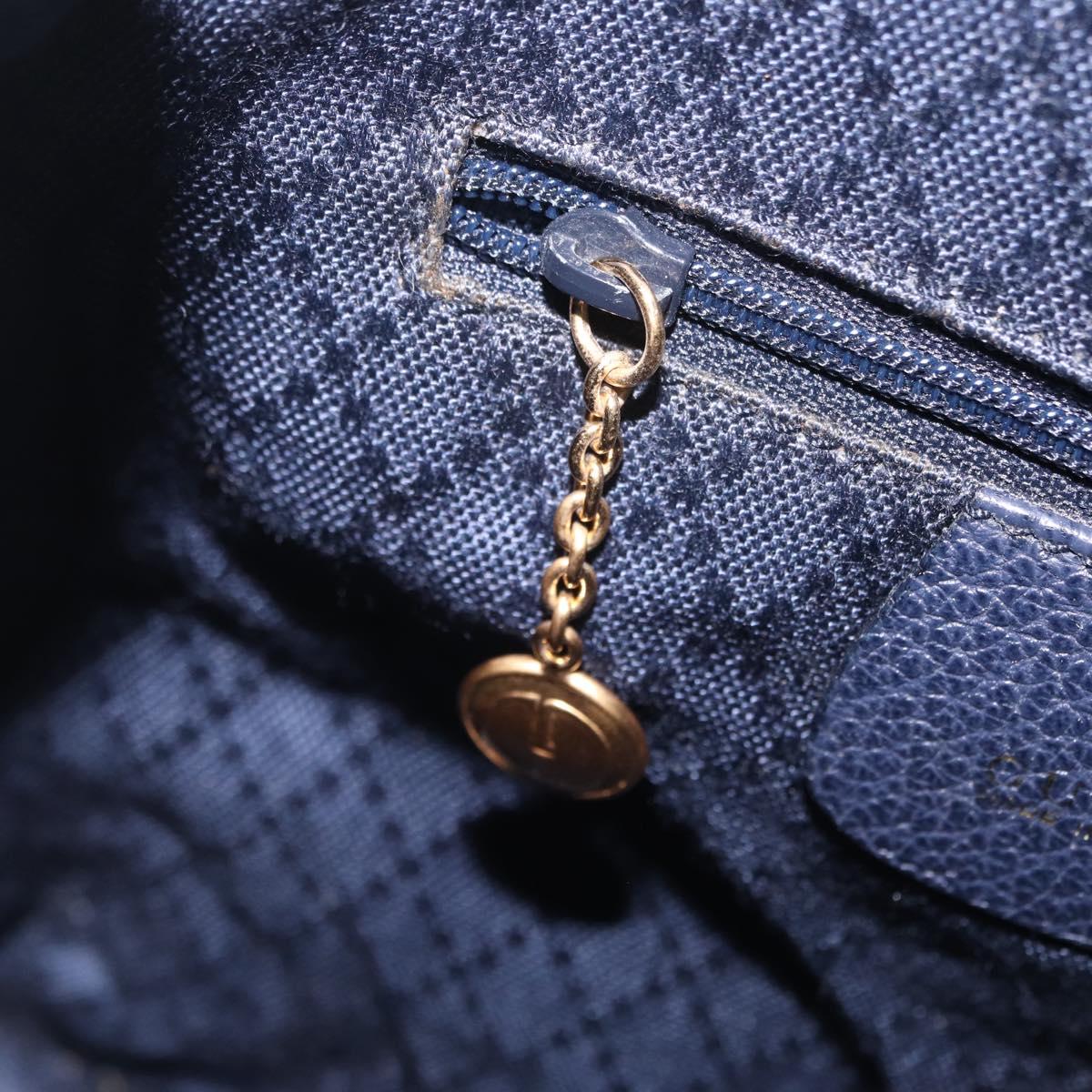GUCCI Bamboo Backpack Suede Navy Gold 003 1998 0030 Auth 206490