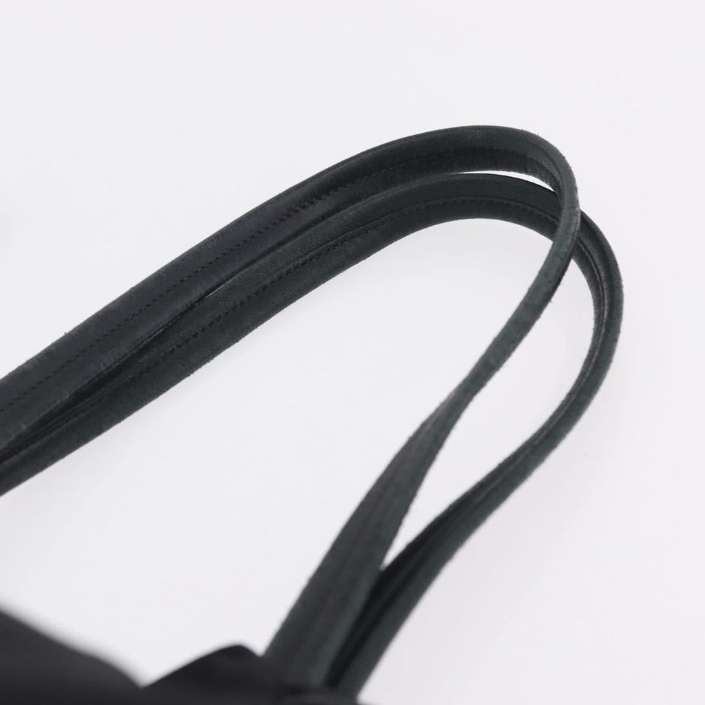 PRADA Tote Bag Nylon Black Gold Auth 206537
