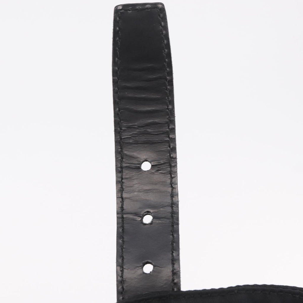 PRADA Shoulder Bag Nylon Black Silver Auth 207460V