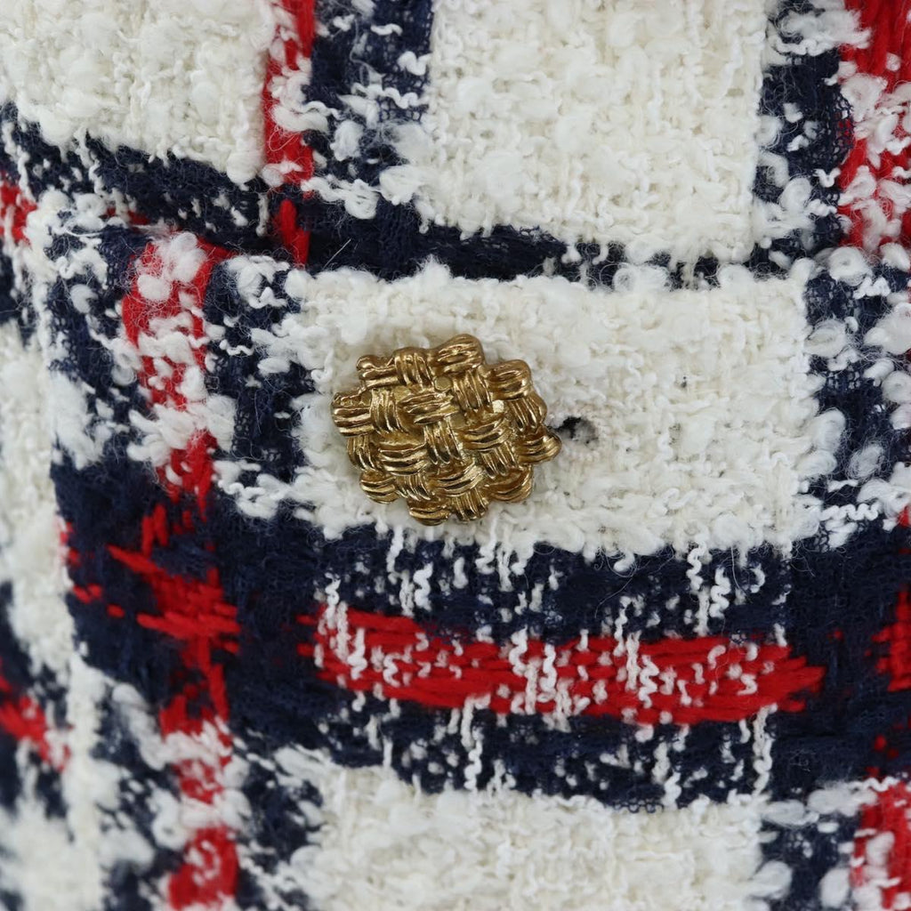 GUCCI Jacket Tweed 38 White Auth 208052M