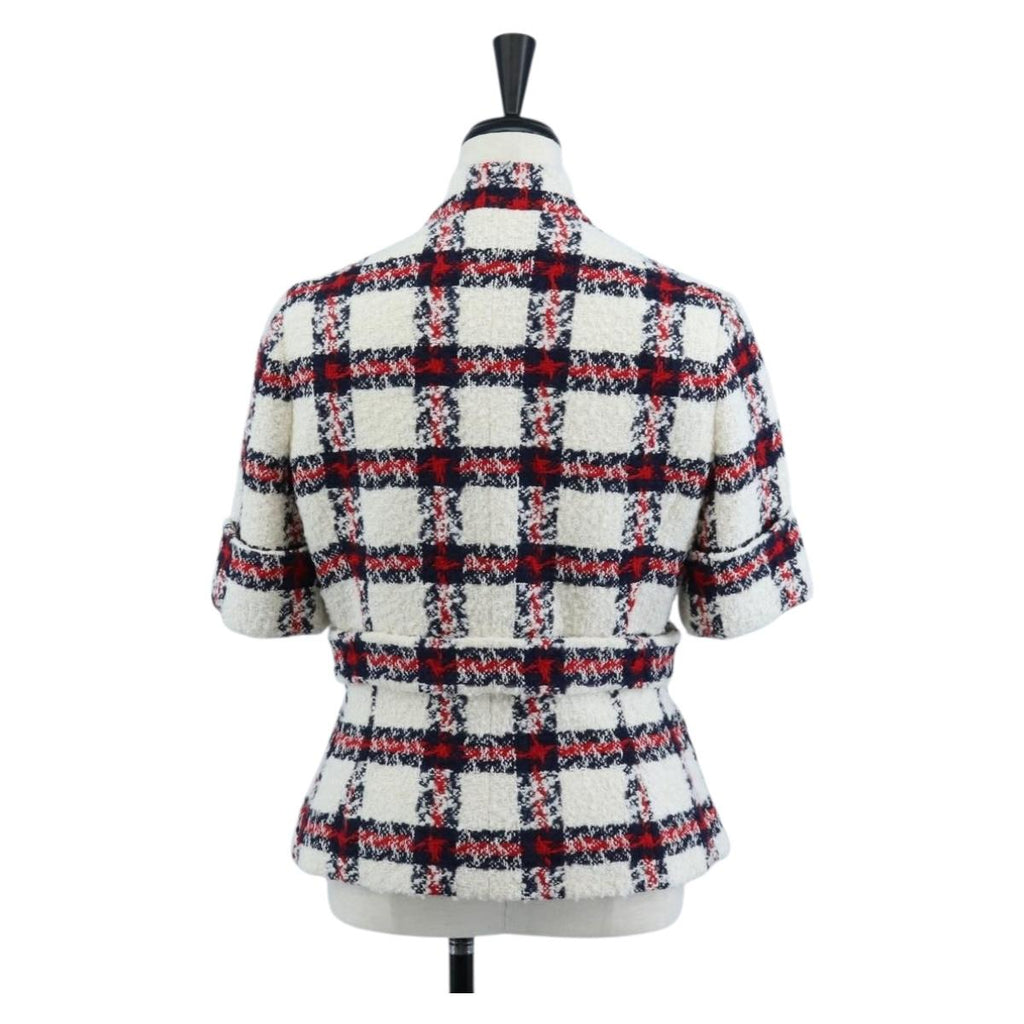 GUCCI Jacket Tweed 38 White Auth 208052M