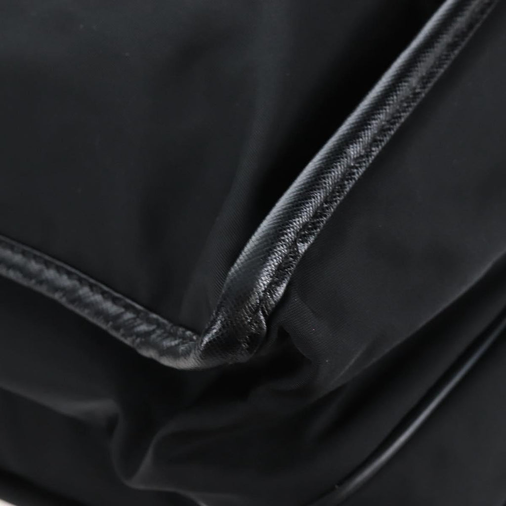 PRADA Shoulder Bag Nylon Black Silver Auth 208092V