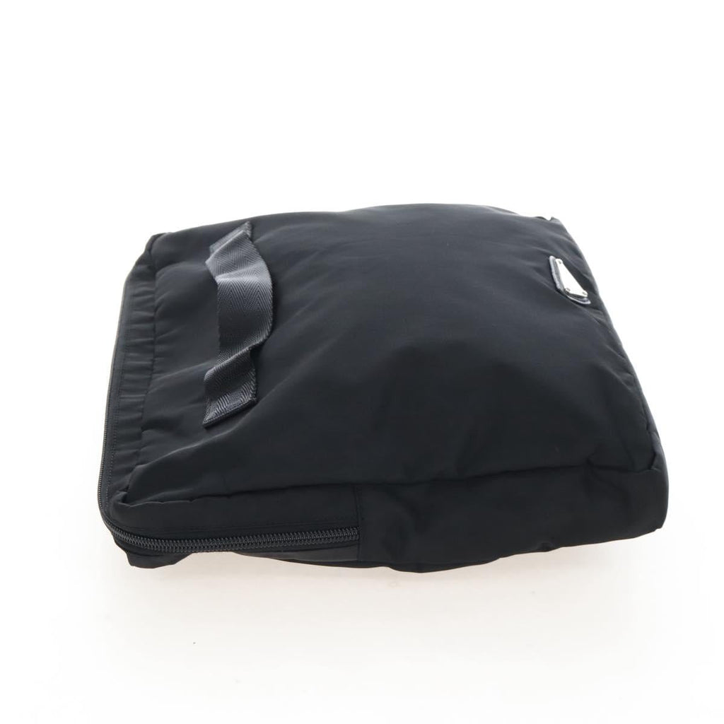 PRADA Shoulder Bag Nylon Black Silver Auth 208092V