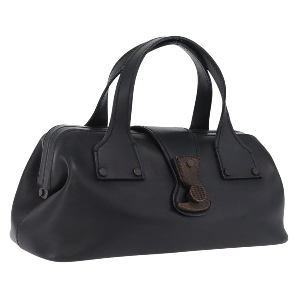 GUCCI Hand Bag Leather Black 105378 Auth 208277A