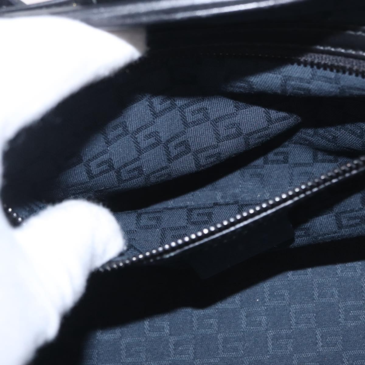 GUCCI Hand Bag Leather Black 105378 Auth 208277A