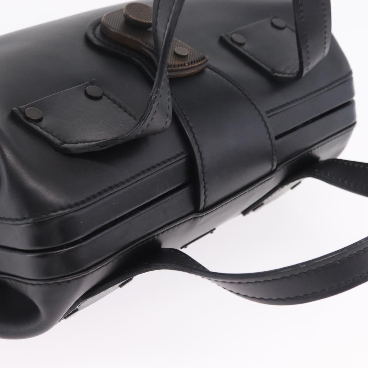 GUCCI Hand Bag Leather Black 105378 Auth 208277A