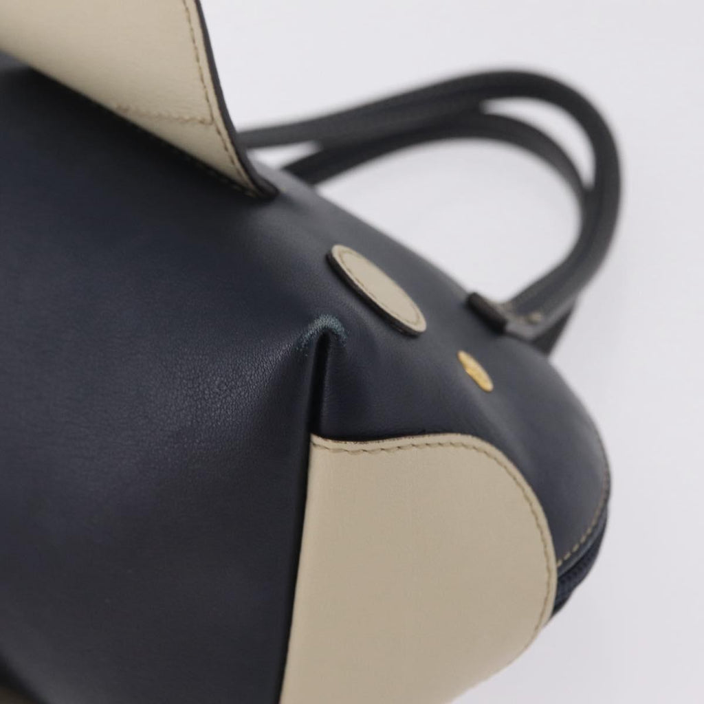 GUCCI Micro Supreme Mini Hand Bag PVC Navy Gold 284720 Auth 208379