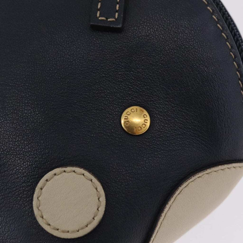 GUCCI Micro Supreme Mini Hand Bag PVC Navy Gold 284720 Auth 208379