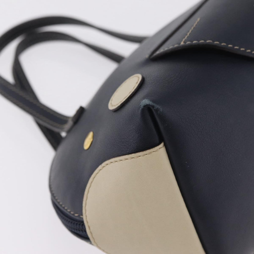 GUCCI Micro Supreme Mini Hand Bag PVC Navy Gold 284720 Auth 208379