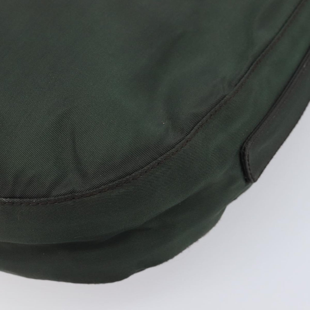 PRADA Chain Shoulder Bag Nylon Green Auth 208438A