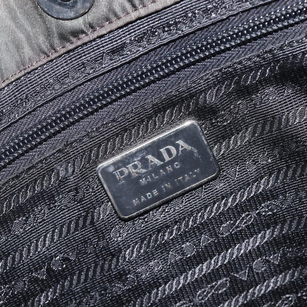 PRADA Chain Shoulder Bag Nylon Green Auth 208438A