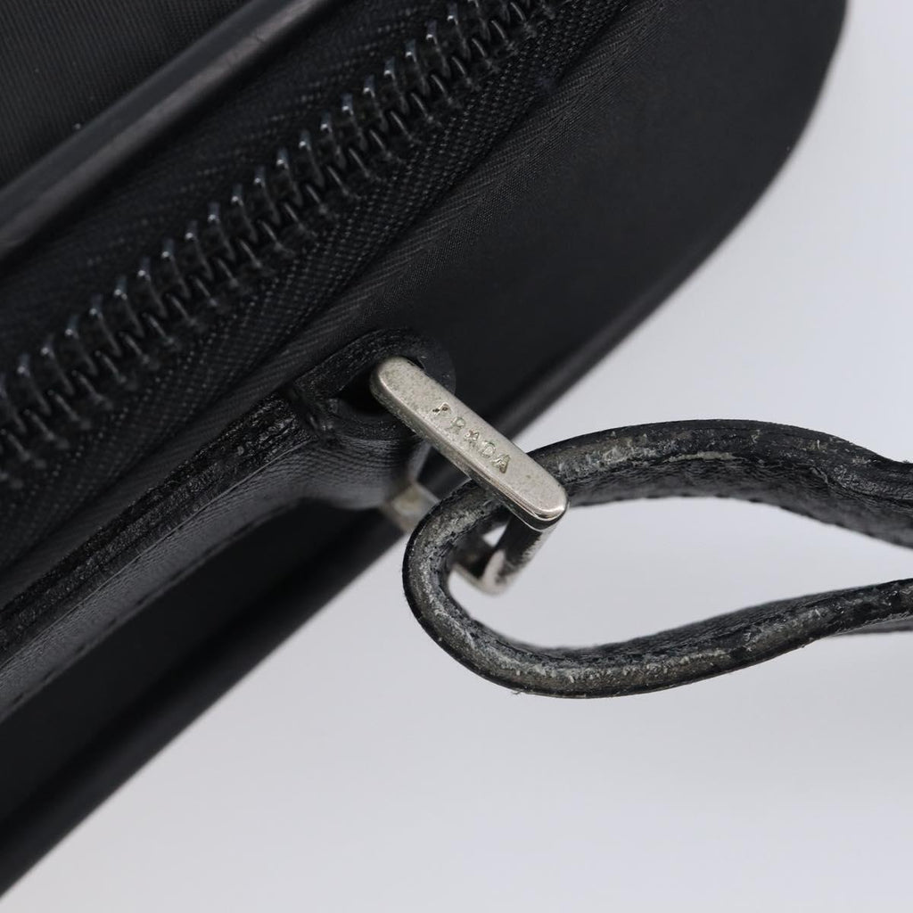 PRADA Business Bag Nylon 2way Black Silver Auth 208691A