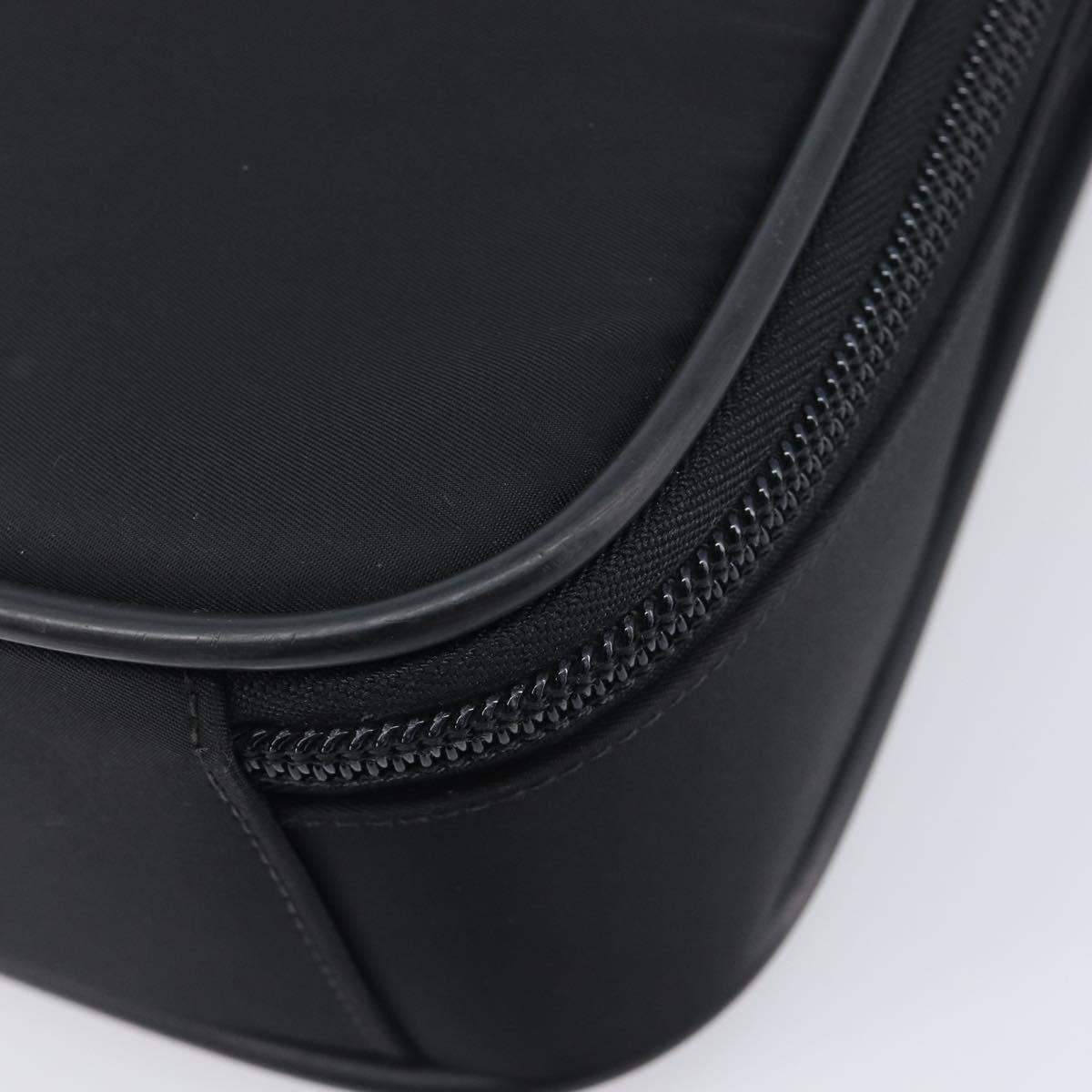 PRADA Business Bag Nylon 2way Black Silver Auth 208691A