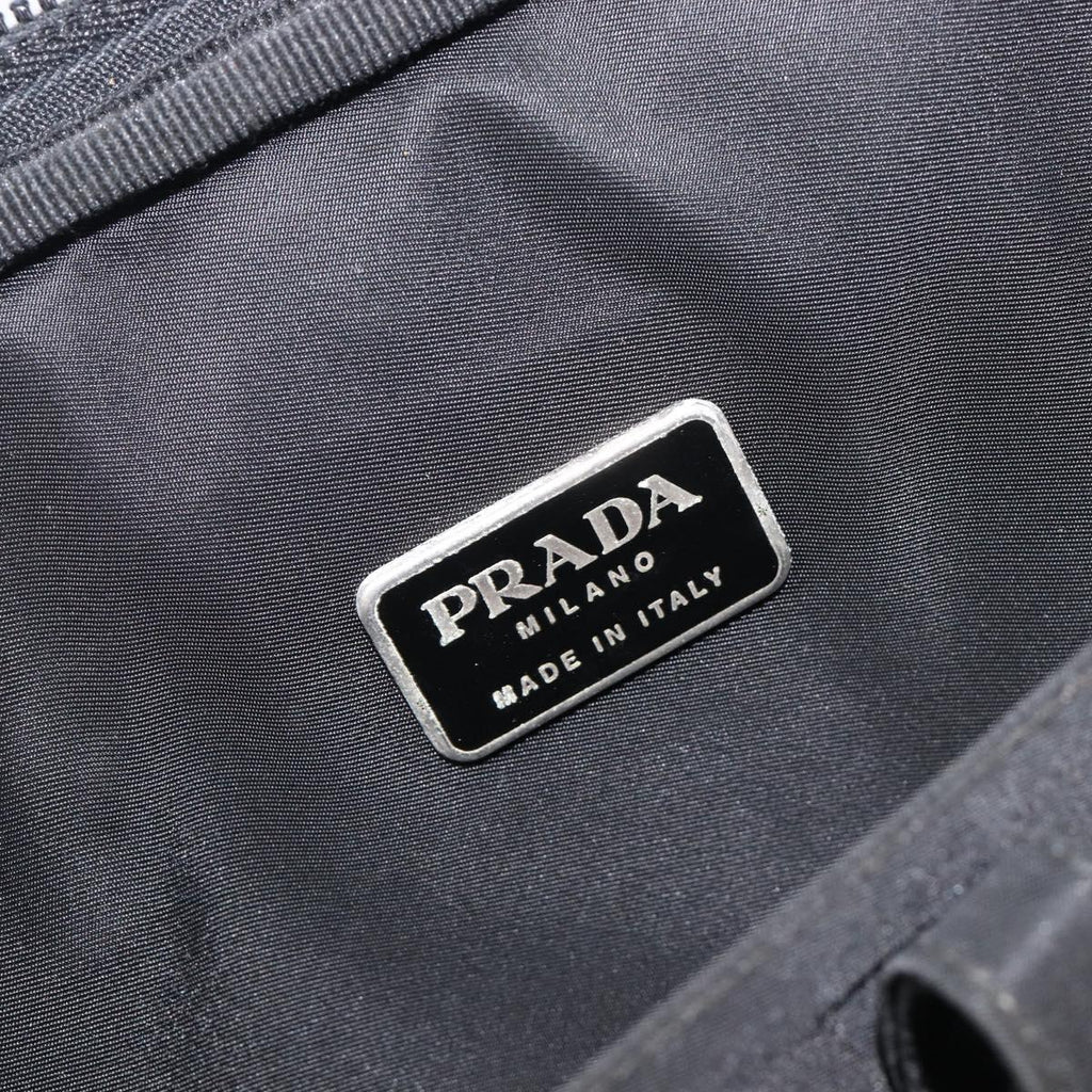 PRADA Business Bag Nylon 2way Black Silver Auth 208691A