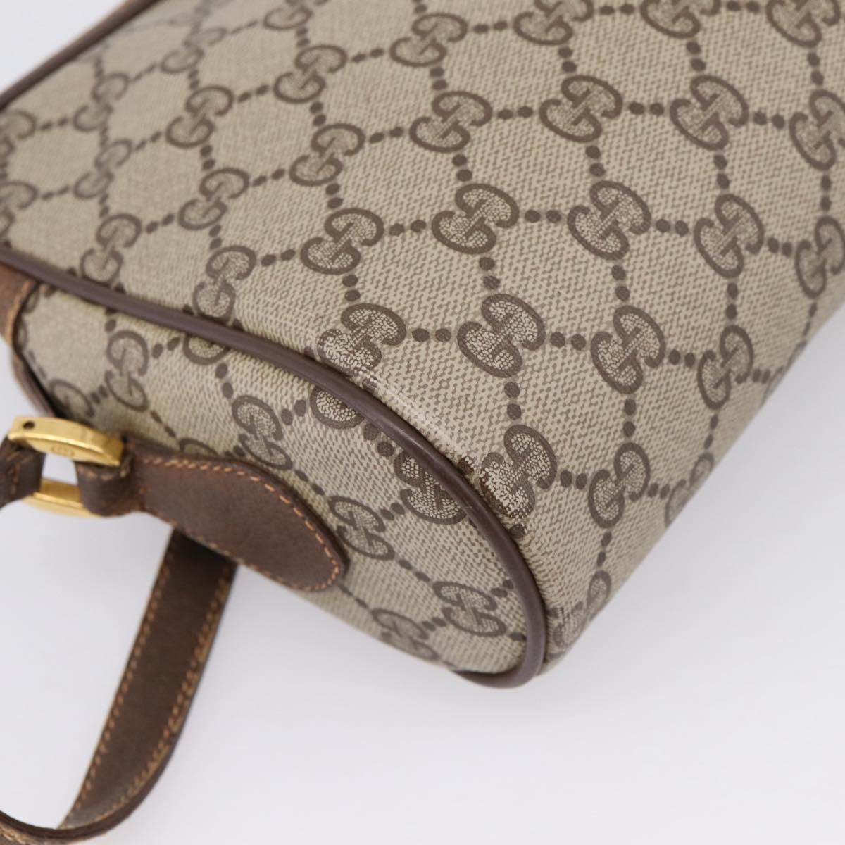 GUCCI GG Supreme Web Sherry Line Shoulder Bag PVC Beige 56 02 088 Auth 209137