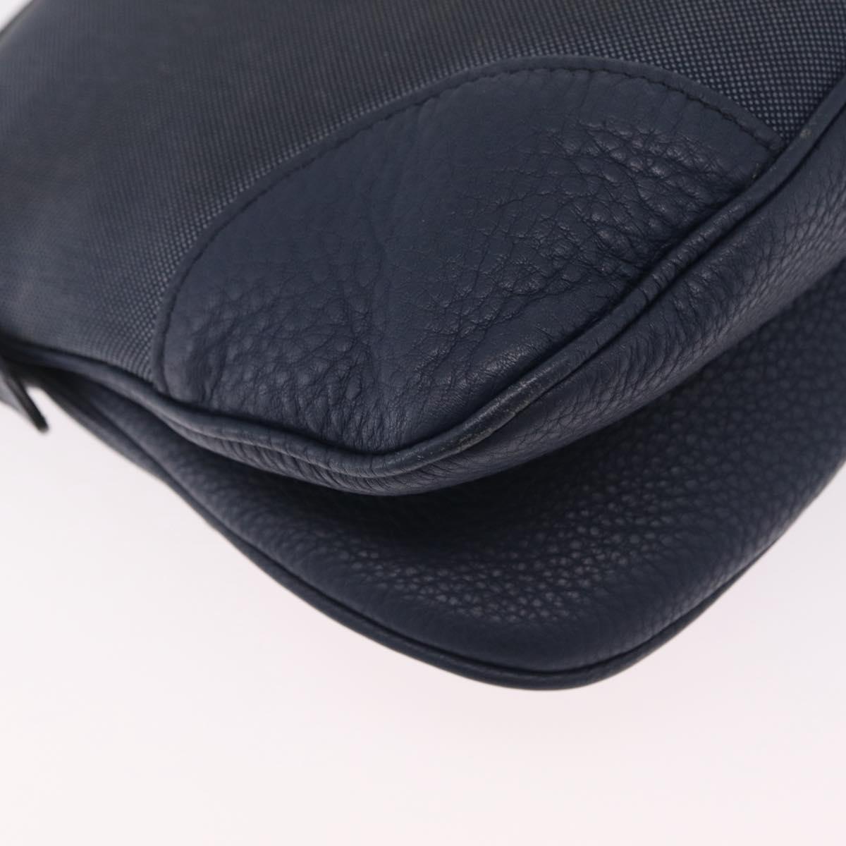 PRADA Shoulder Bag Jacquard Navy Gold Auth 209294A